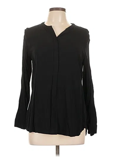 Pre-owned Old Navy Long Sleeve Blouse In Black