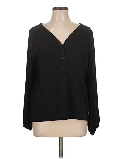 Pre-owned Old Navy Long Sleeve Blouse In Black
