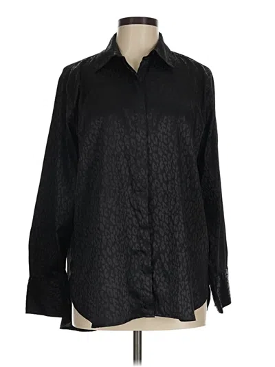 Pre-owned Old Navy Long Sleeve Blouse In Black