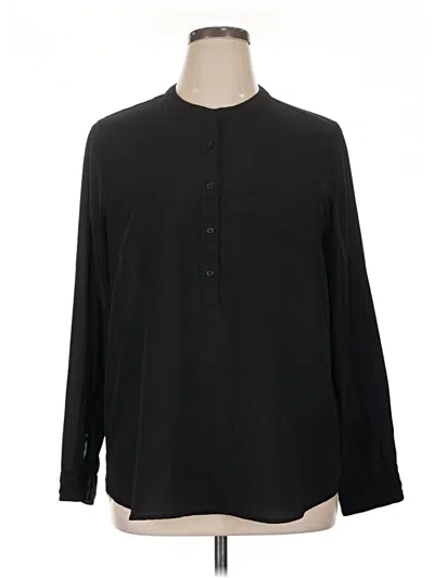 Pre-owned Old Navy Long Sleeve Blouse In Black