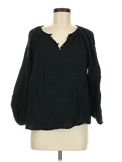 Pre-owned Old Navy Long Sleeve Blouse In Black
