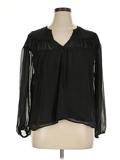 Old Navy Long Sleeve Blouse In Black