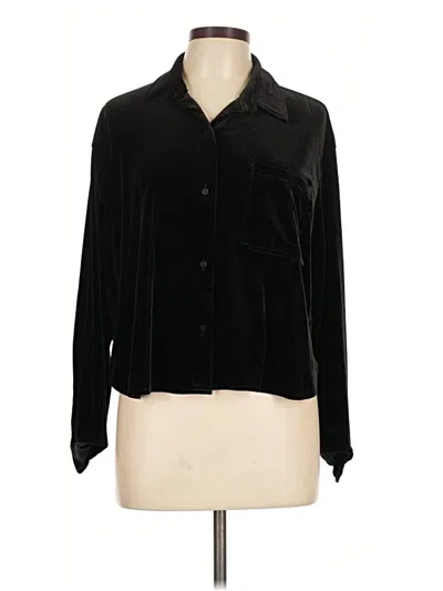 Pre-owned Old Navy Long Sleeve Blouse In Black