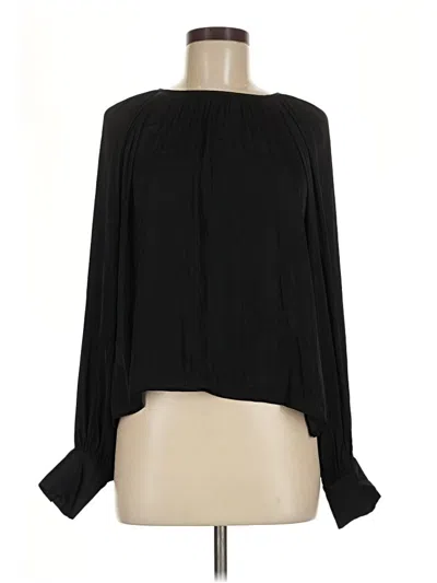 Pre-owned Old Navy Long Sleeve Blouse In Black