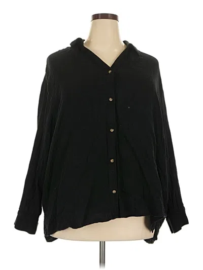 Pre-owned Old Navy Long Sleeve Blouse In Black