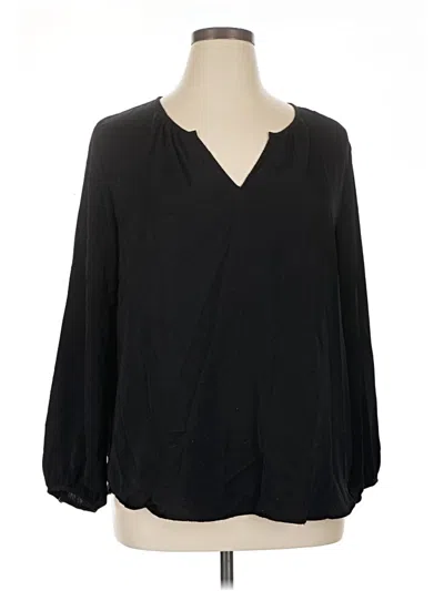 Pre-owned Old Navy Long Sleeve Blouse In Black