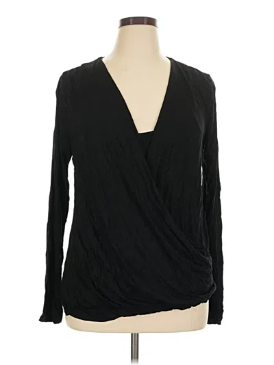 Old Navy Long Sleeve Blouse In Black