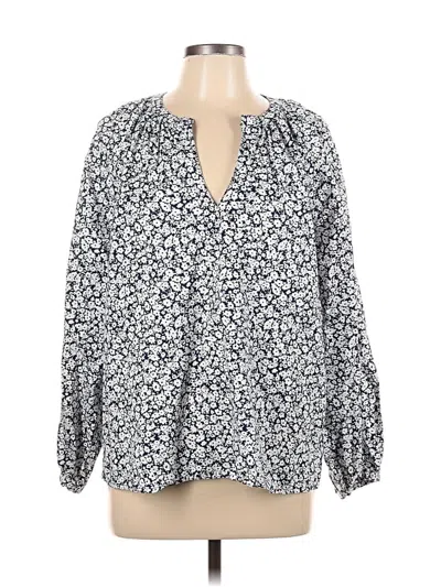 Pre-owned Old Navy Long Sleeve Blouse In Blue