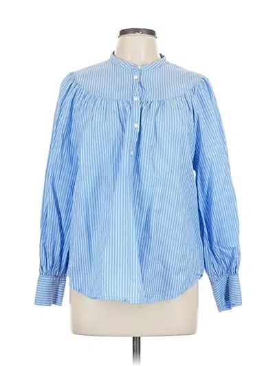Pre-owned Old Navy Long Sleeve Blouse In Blue