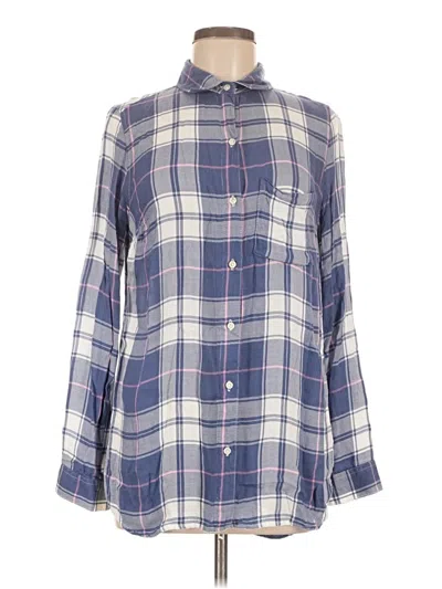Pre-owned Old Navy Long Sleeve Blouse In Blue