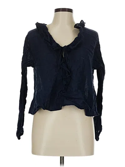 Pre-owned Old Navy Long Sleeve Blouse In Blue