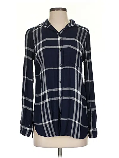 Pre-owned Old Navy Long Sleeve Blouse In Blue