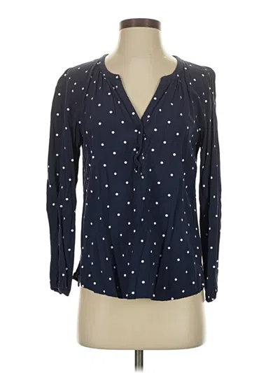 Pre-owned Old Navy Long Sleeve Blouse In Blue