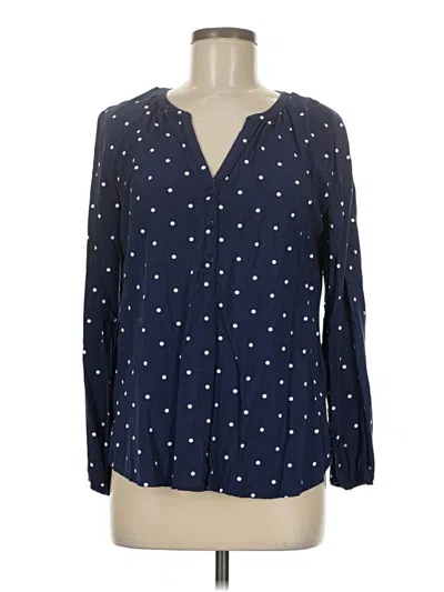 Pre-owned Old Navy Long Sleeve Blouse In Blue