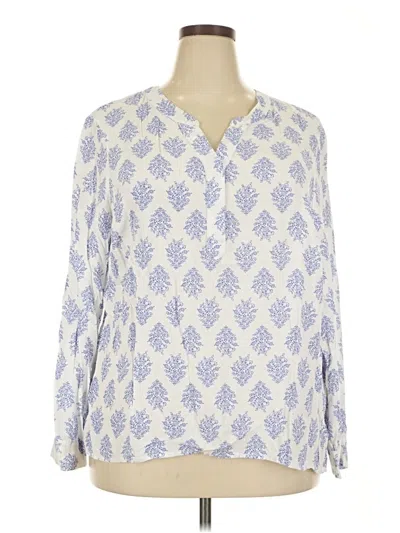 Pre-owned Old Navy Long Sleeve Blouse In Blue