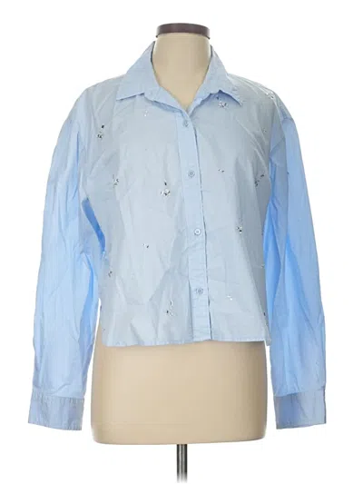Pre-owned Old Navy Long Sleeve Blouse In Blue