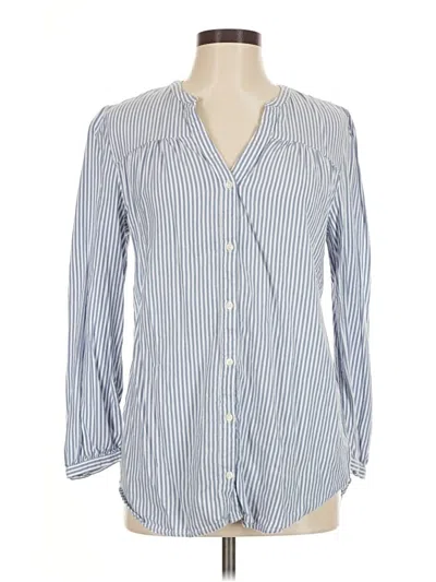 Pre-owned Old Navy Long Sleeve Blouse In Blue