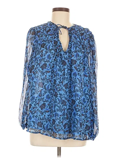 Pre-owned Old Navy Long Sleeve Blouse In Blue