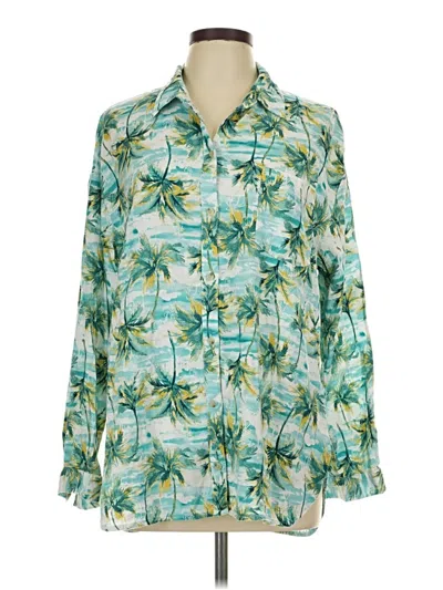 Pre-owned Old Navy Long Sleeve Blouse In Blue