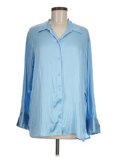 Pre-owned Old Navy Long Sleeve Blouse In Blue