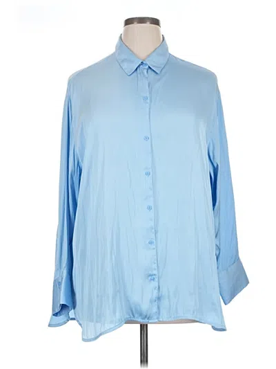 Pre-owned Old Navy Long Sleeve Blouse In Blue
