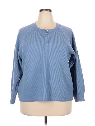 Pre-owned Old Navy Long Sleeve Blouse In Blue