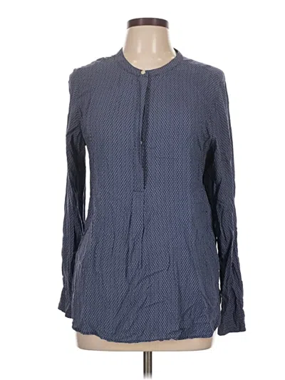 Pre-owned Old Navy Long Sleeve Blouse In Blue