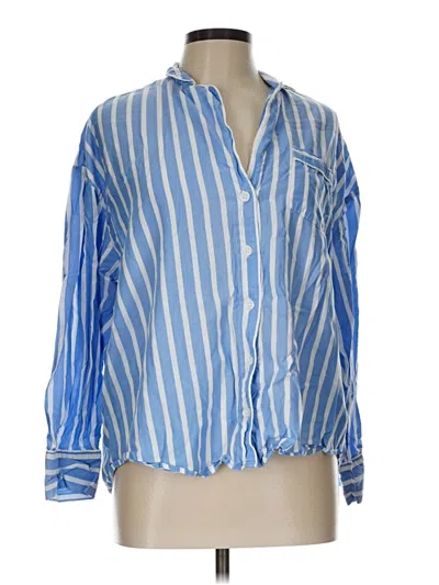 Pre-owned Old Navy Long Sleeve Blouse In Blue