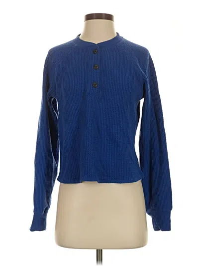 Pre-owned Old Navy Long Sleeve Blouse In Blue