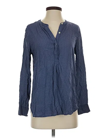 Pre-owned Old Navy Long Sleeve Blouse In Blue