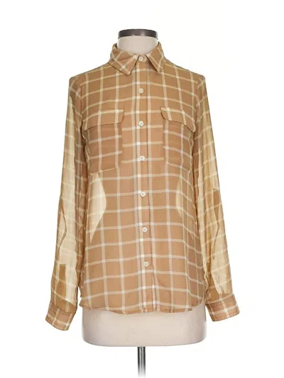 Pre-owned Old Navy Long Sleeve Blouse In Brown