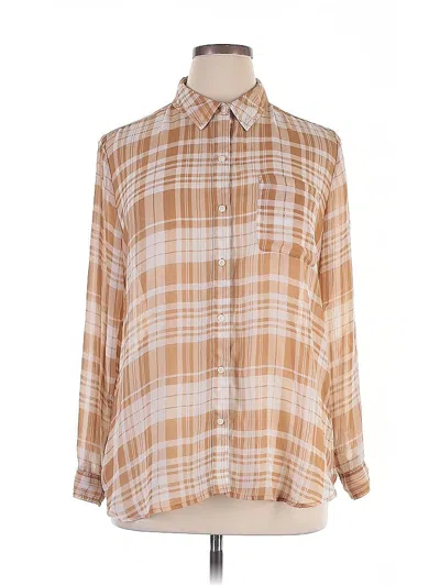 Pre-owned Old Navy Long Sleeve Blouse In Brown