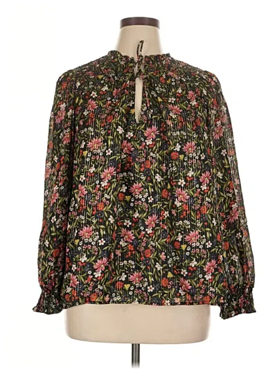 Pre-owned Old Navy Long Sleeve Blouse In Brown