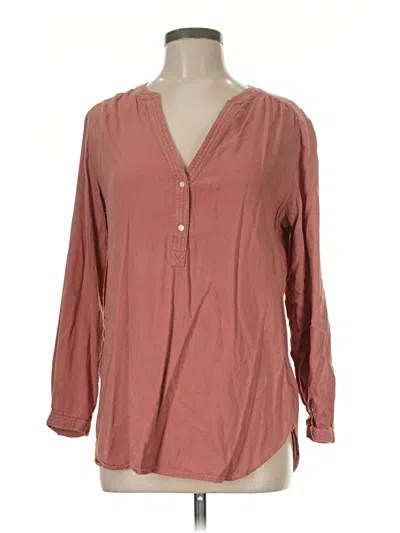 Pre-owned Old Navy Long Sleeve Blouse In Brown