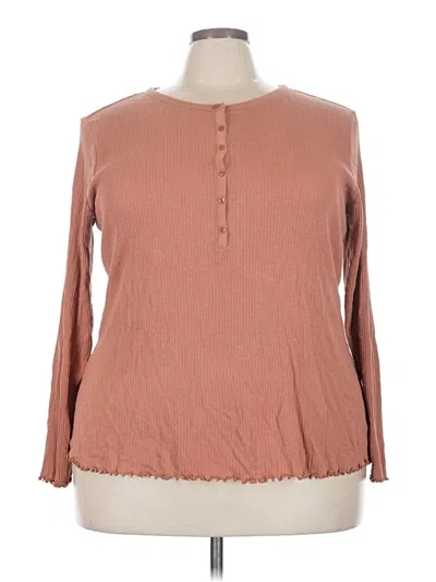 Pre-owned Old Navy Long Sleeve Blouse In Brown