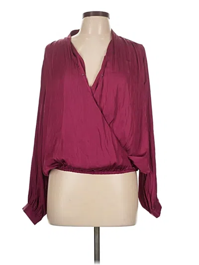 Old Navy Long Sleeve Blouse In Burgundy