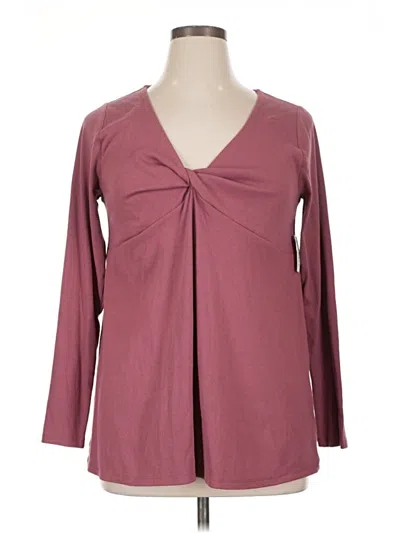 Old Navy Long Sleeve Blouse In Burgundy