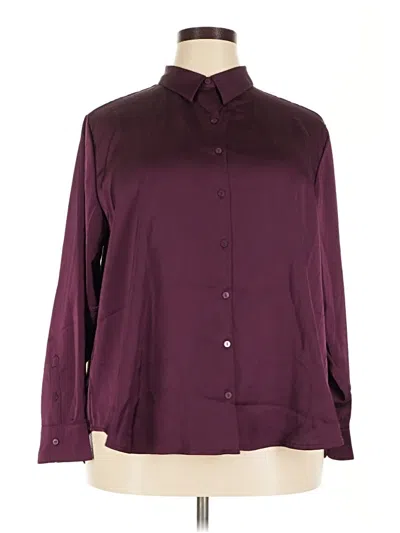 Old Navy Long Sleeve Blouse In Burgundy