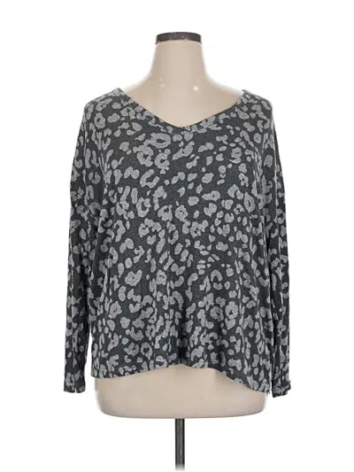 Pre-owned Old Navy Long Sleeve Blouse In Gray