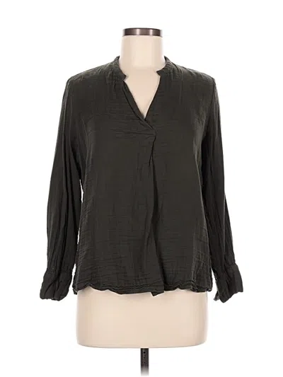 Pre-owned Old Navy Long Sleeve Blouse In Gray