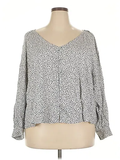 Pre-owned Old Navy Long Sleeve Blouse In Gray