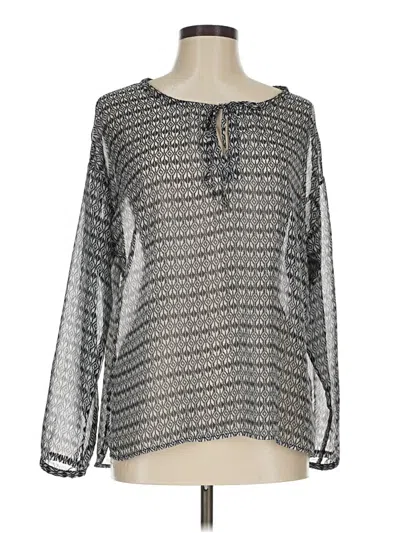 Pre-owned Old Navy Long Sleeve Blouse In Gray