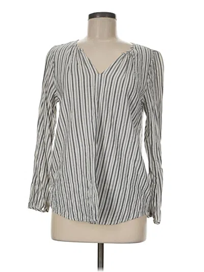 Pre-owned Old Navy Long Sleeve Blouse In Gray