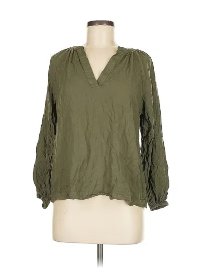 Pre-owned Old Navy Long Sleeve Blouse In Green