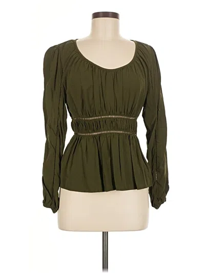 Pre-owned Old Navy Long Sleeve Blouse In Green