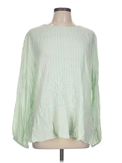 Pre-owned Old Navy Long Sleeve Blouse In Green