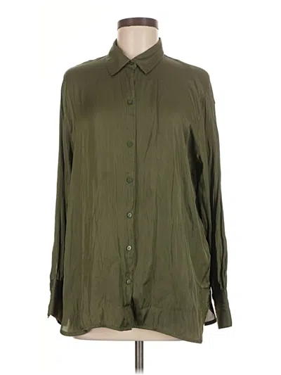 Pre-owned Old Navy Long Sleeve Blouse In Green
