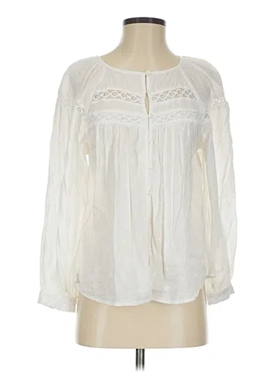 Pre-owned Old Navy Long Sleeve Blouse In Ivory