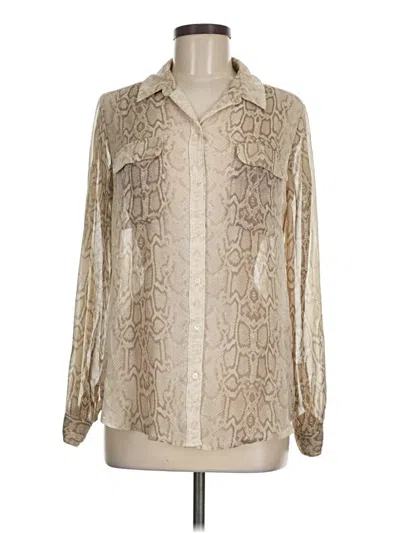 Pre-owned Old Navy Long Sleeve Blouse In Ivory