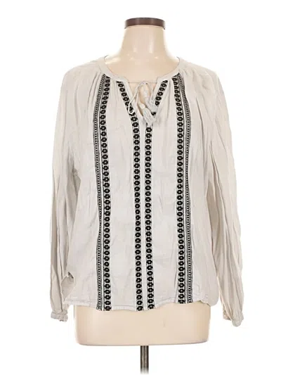 Pre-owned Old Navy Long Sleeve Blouse In Ivory